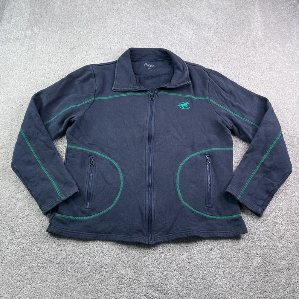 Piper Smartpak Sweatshirt Womens 2XL XXL Blue Equestrian Full Zip Mock Neck